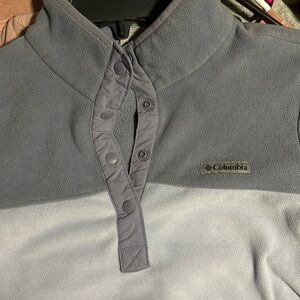 Columbia Foster Creek Periwinkle Fleece Outdoor Henley Jacket Womens